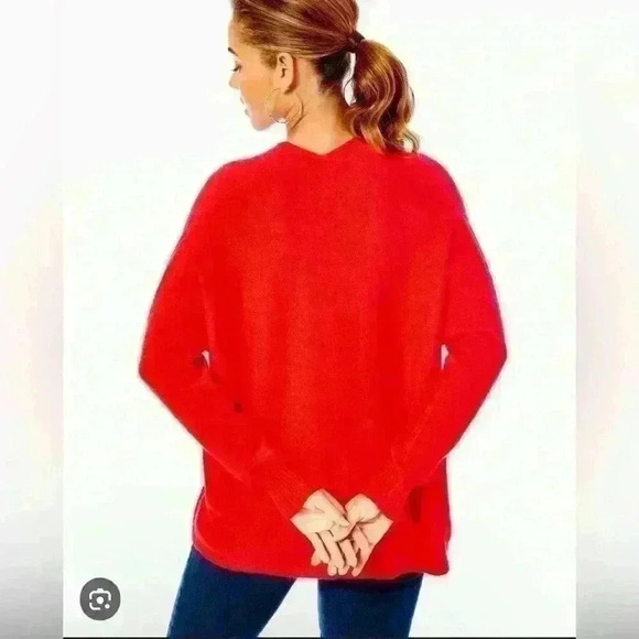 NWT Lilly Pulitzer Sevie Sweater Ruby Red size Medium item# 2Q - Picture 2 of 12